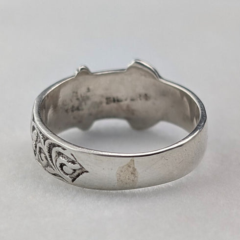 英國復古維多利亞設計純銀戒指(尺寸 8-9)